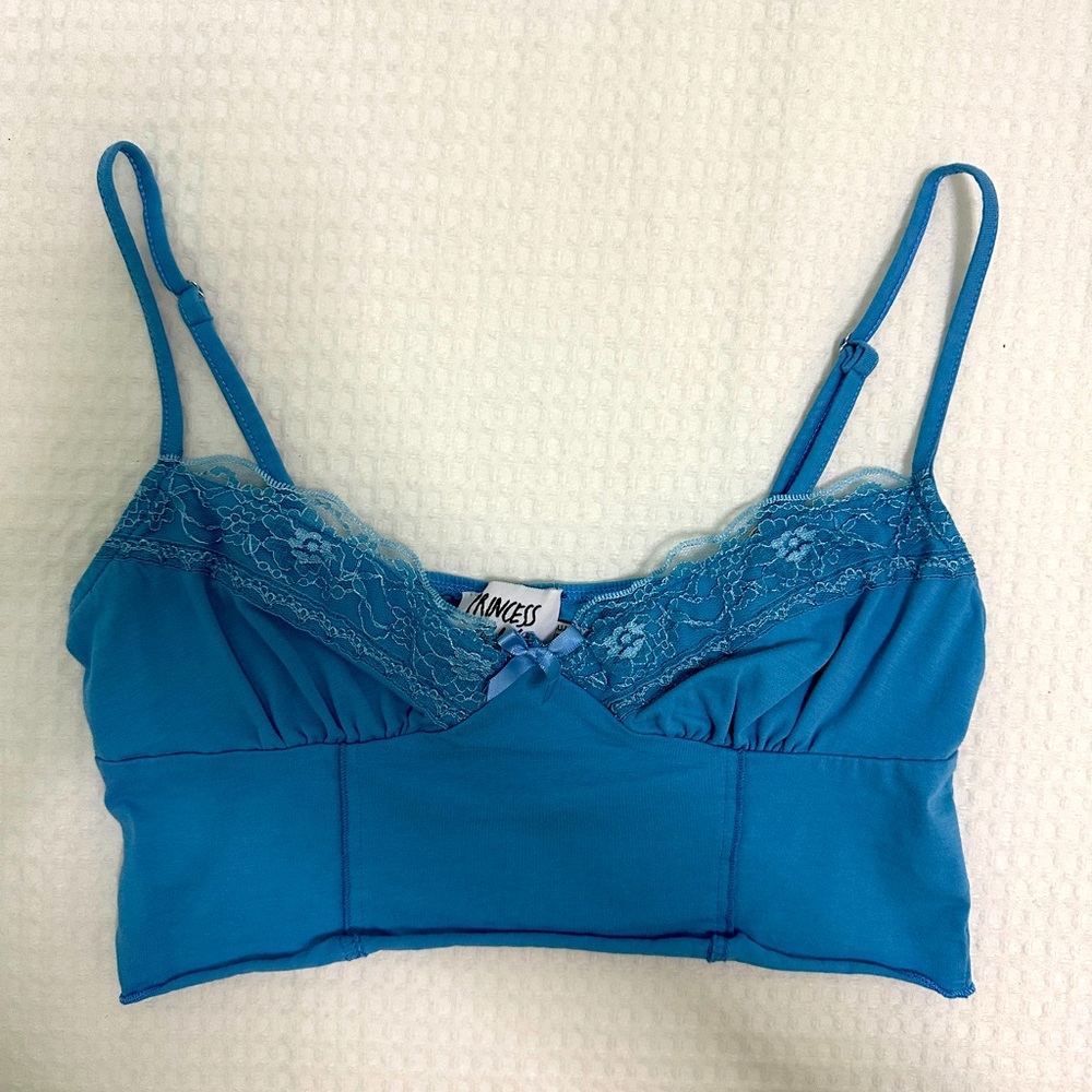 Princess Polly Blue Crop Top